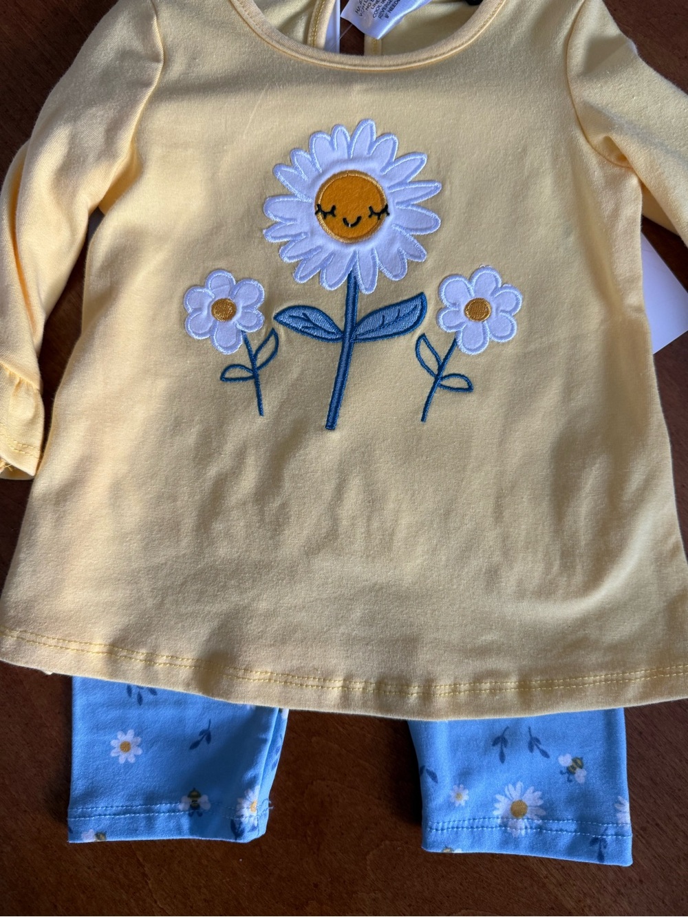 Sunny Daisy Long-Sleeve and Pants Set for Girls - Yellow - Picture 2 of 3
